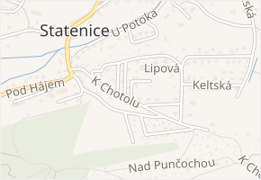 Březová v obci Statenice - mapa ulice