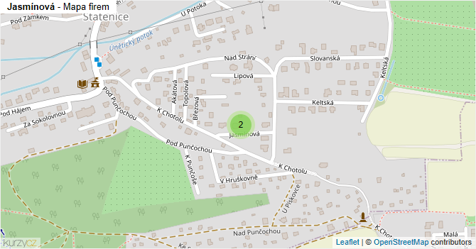 Jasmínová - mapa firem