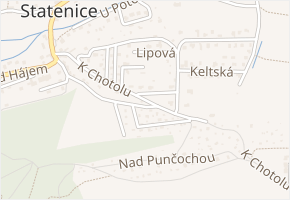 K Chotolu v obci Statenice - mapa ulice