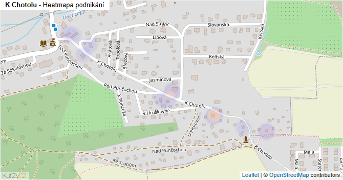 K Chotolu - mapa podnikání
