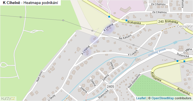 K Cihelně - mapa podnikání