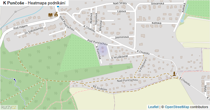 K Punčoše - mapa podnikání