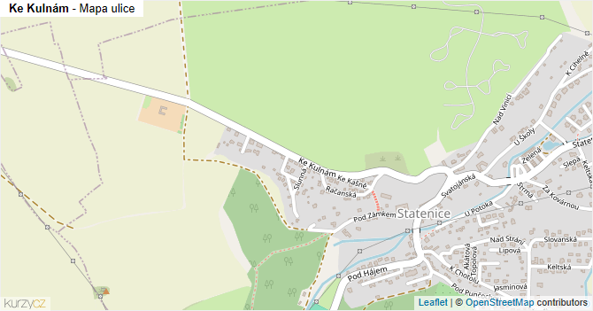 Ke Kulnám - mapa ulice