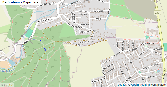 Ke Srubům - mapa ulice