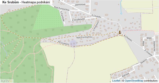 Ke Srubům - mapa podnikání