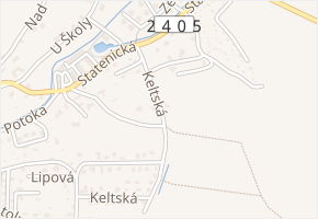 Keltská v obci Statenice - mapa ulice
