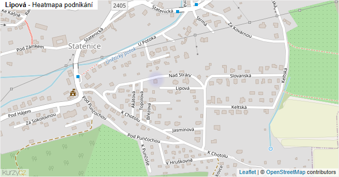 Lipová - mapa podnikání
