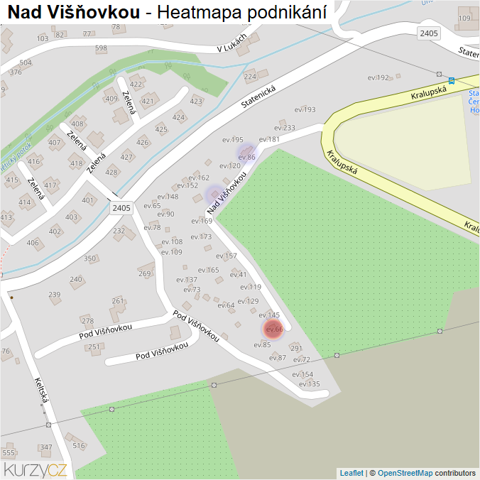 Mapa Nad Višňovkou - Firmy v ulici.