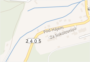 Pod Hájem v obci Statenice - mapa ulice