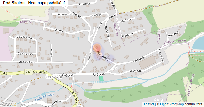 Pod Skalou - mapa podnikání