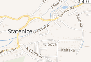 Pod Strání v obci Statenice - mapa ulice