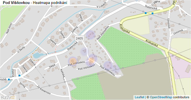 Pod Višňovkou - mapa podnikání