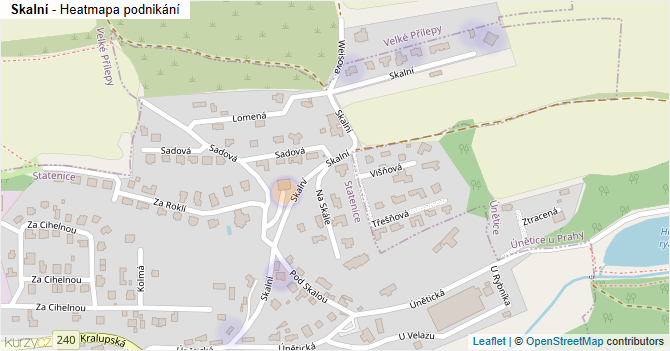 Skalní - mapa podnikání