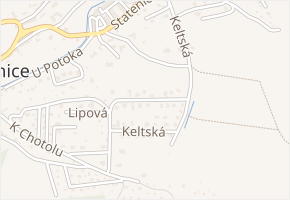 Slovanská v obci Statenice - mapa ulice