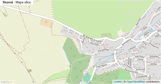 Slunná - mapa ulice
