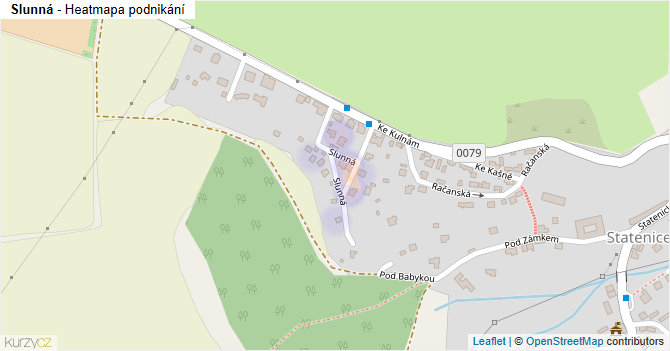 Slunná - mapa podnikání