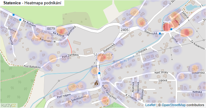 Statenice - mapa podnikání