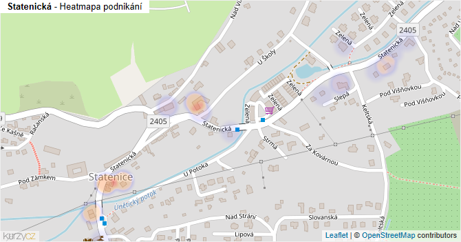 Statenická - mapa podnikání