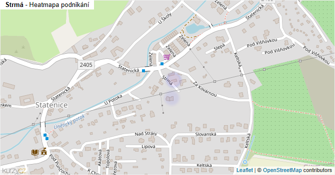 Strmá - mapa podnikání