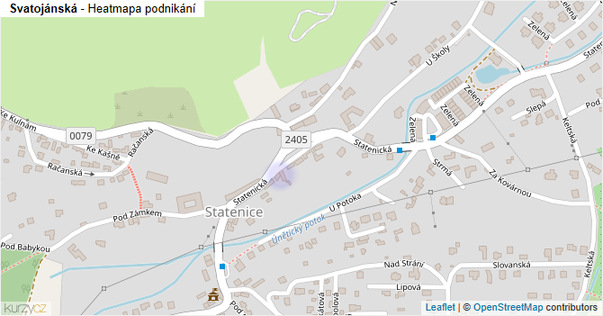 Svatojánská - mapa podnikání