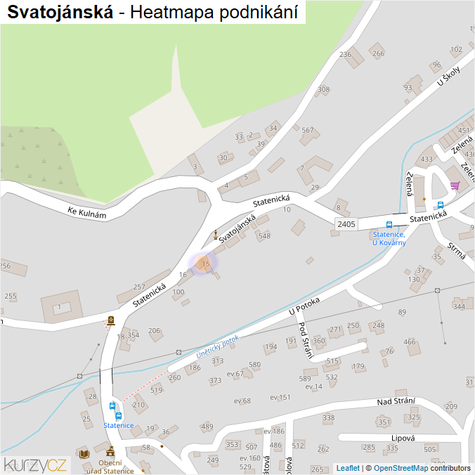 Mapa Svatojánská - Firmy v ulici.