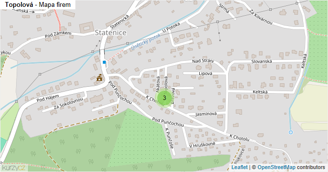 Topolová - mapa firem