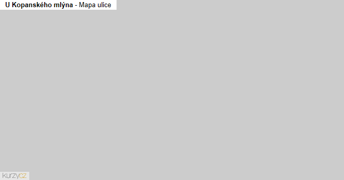 U Kopanského mlýna - mapa ulice
