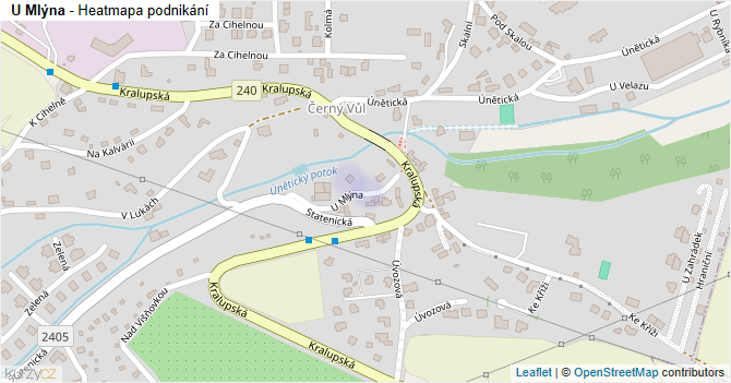 U Mlýna - mapa podnikání