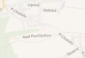 U Pískovce v obci Statenice - mapa ulice