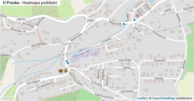 U Potoka - mapa podnikání