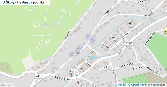 U Školy - mapa podnikání
