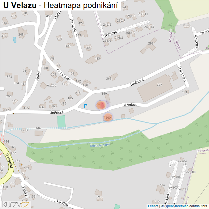 Mapa U Velazu - Firmy v ulici.