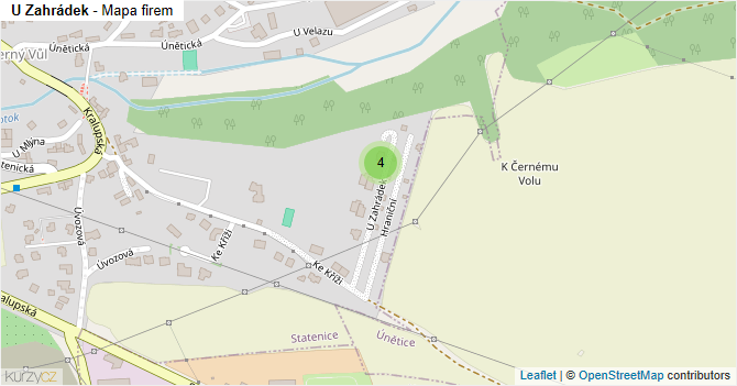 U Zahrádek - mapa firem