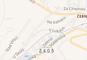 V Lukách v obci Statenice - mapa ulice