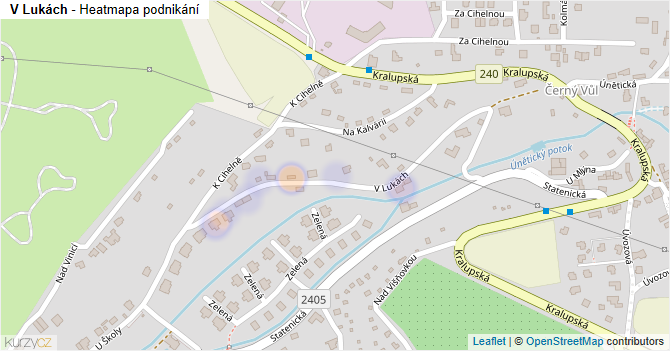 V Lukách - mapa podnikání
