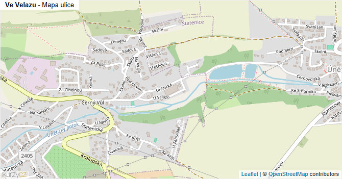Ve Velazu - mapa ulice