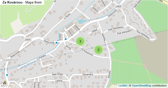 Za Kovárnou - mapa firem