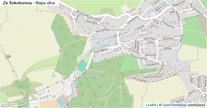 Za Sokolovnou - mapa ulice