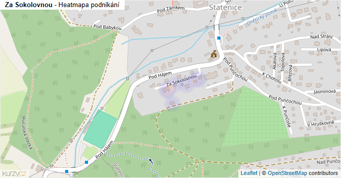 Za Sokolovnou - mapa podnikání