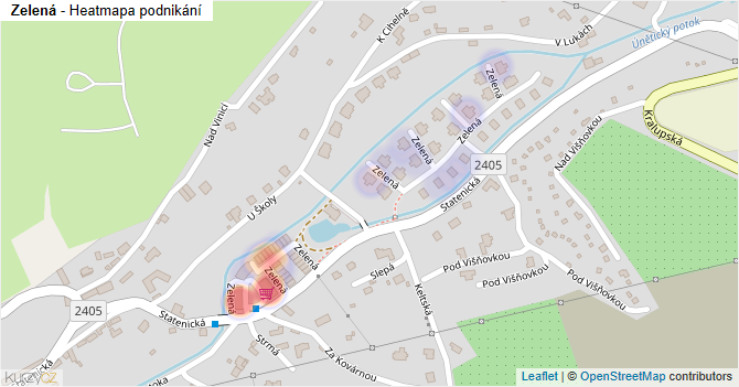 Zelená - mapa podnikání