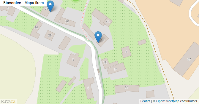 Stavenice - mapa firem