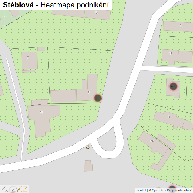 Mapa Stéblová - Firmy v obci.