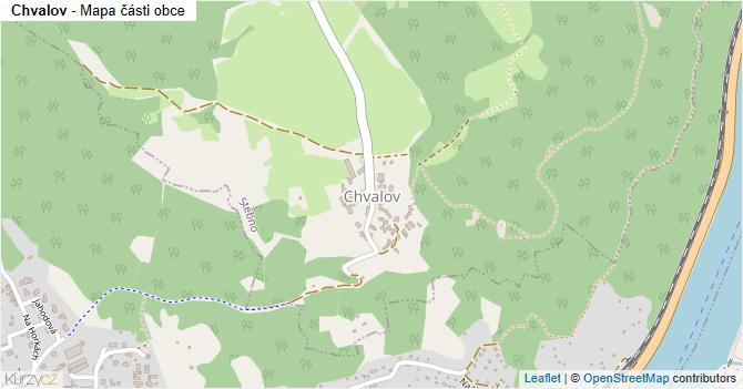 Chvalov - mapa části obce