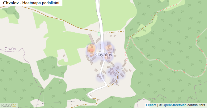 Chvalov - mapa podnikání