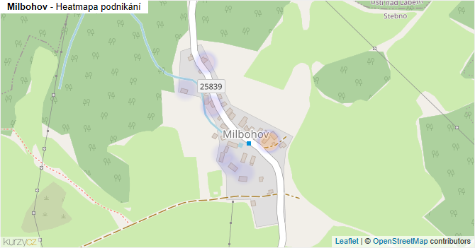 Milbohov - mapa podnikání