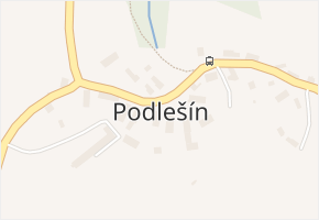 Podlešín v obci Stebno - mapa části obce
