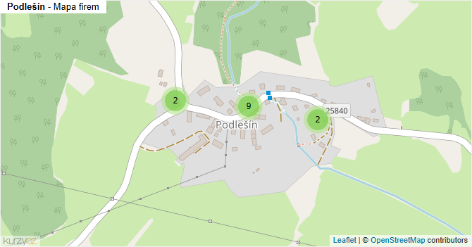 Podlešín - mapa firem
