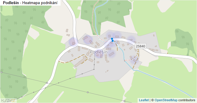Podlešín - mapa podnikání
