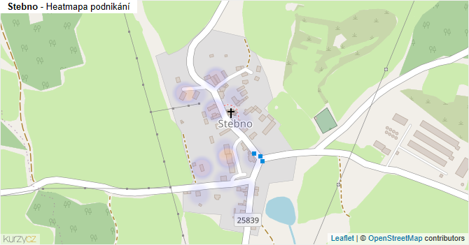 Stebno - mapa podnikání