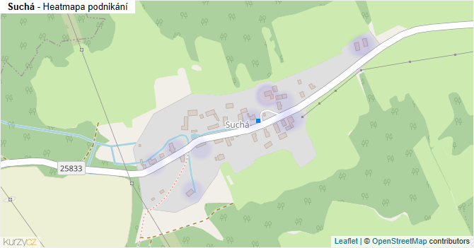 Suchá - mapa podnikání